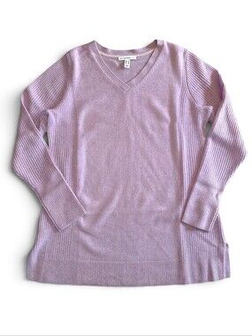 Women's Isaac Mizrahi Live 2 Ply Cashmere Sweater Lavender Small Like New!